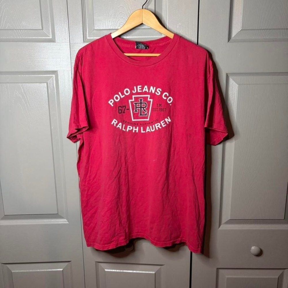 Polo‎ Ralph Lauren shirt Size XL 90's red classic preppy summer